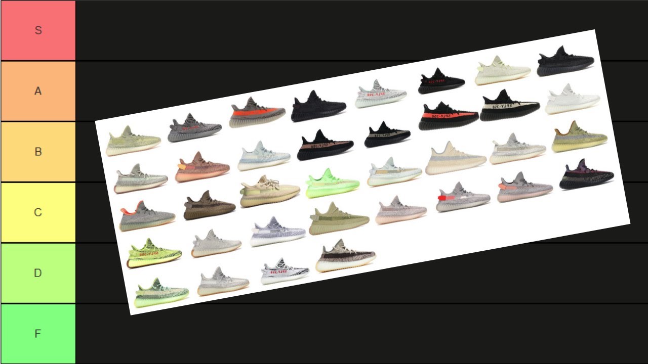 Yeezy 350 v2 Official Tier List - YouTube