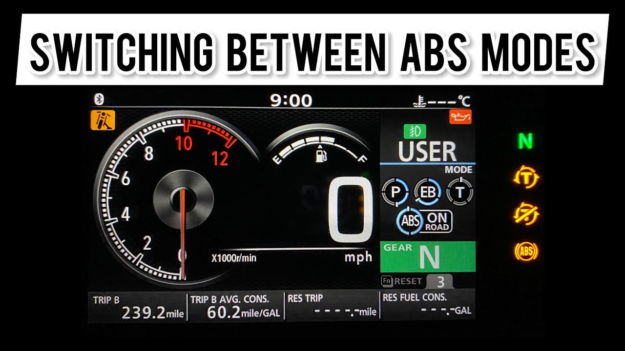 How to change between ABS modes on the Honda Transalp XL750 - YouTube
