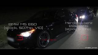 Mercedes E55 AMG vs BMW M5 E60 | Nur Sultan