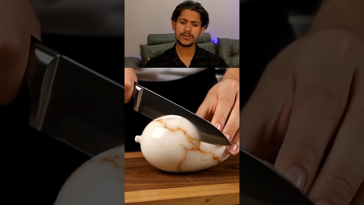 Stone egg cutting video reaction 😂😭 Sameer Alyyy reaction shorts video 