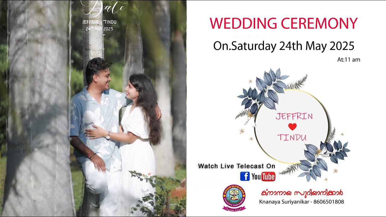 WEDDING CEREMONY || JEFFRIN & TINDU || ST MARY'S KNANAYA CHURCH ERAVIPEROOR