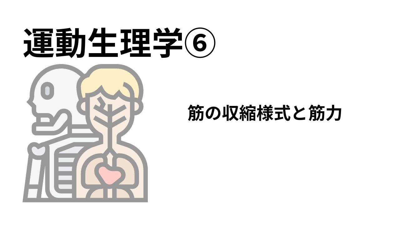 【第6回】1.25倍速で聴く運動生理学「筋の収縮様式と筋力」