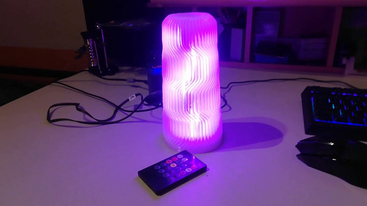 3D Printed WLED - IoT Wave Lamp using Wemos D1 mini and WS2812 - YouTube