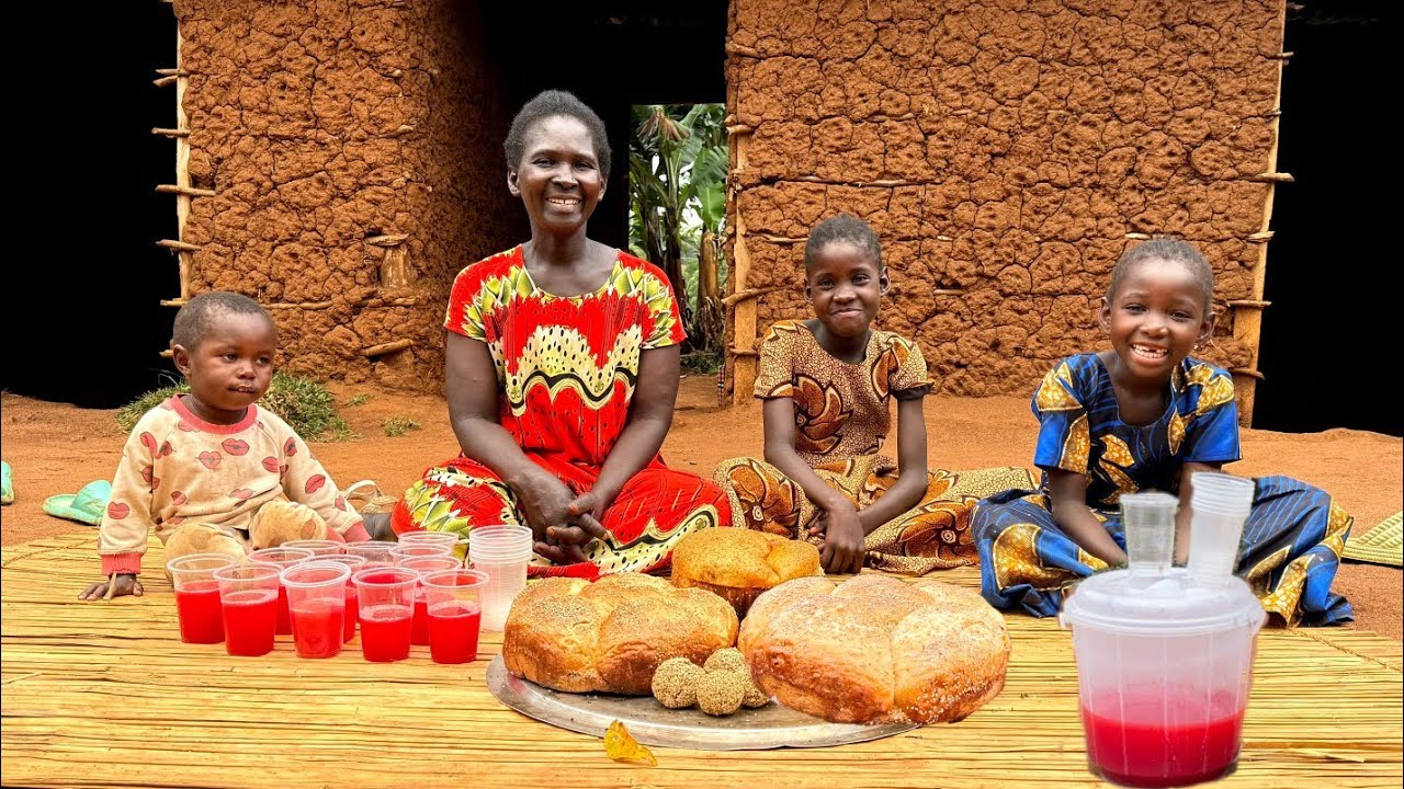 No Oven Bread|African Mum Bakes Perfect FLOWER Bread🍞 Underground+Fresh Watermelon Juice 