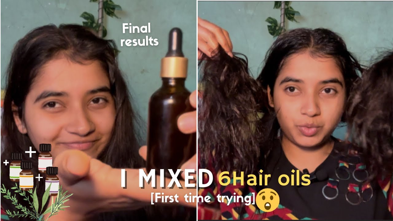I mixed 6 hair oils for the first time || Real results & benefits 