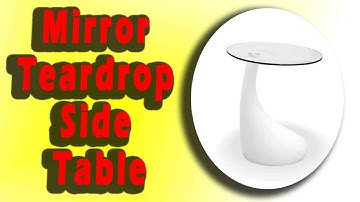 Fab Glass and Mirror Teardrop Side Table