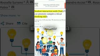 Student interaction with ChatGPT can promote complex critical thinking skills ✓