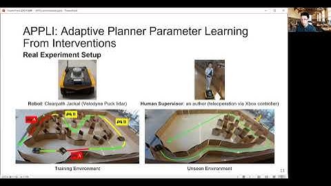 APPLI: Adaptive Planner Parameter Learning From Interventions (ICRA 2021) presentation