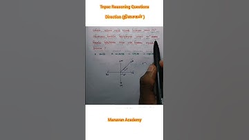 Tnpsc reasoning questions / Directions / problems based on directions #direction #reasoning #திசைகள்