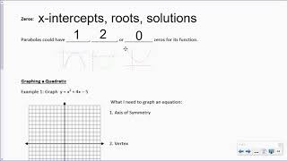 Quadratic Functions (u8 d1 notes)