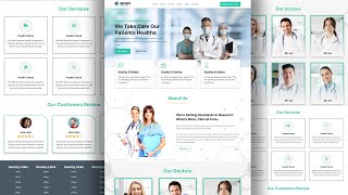 Hospital management website with html and CSS | Hospital website | Part 1