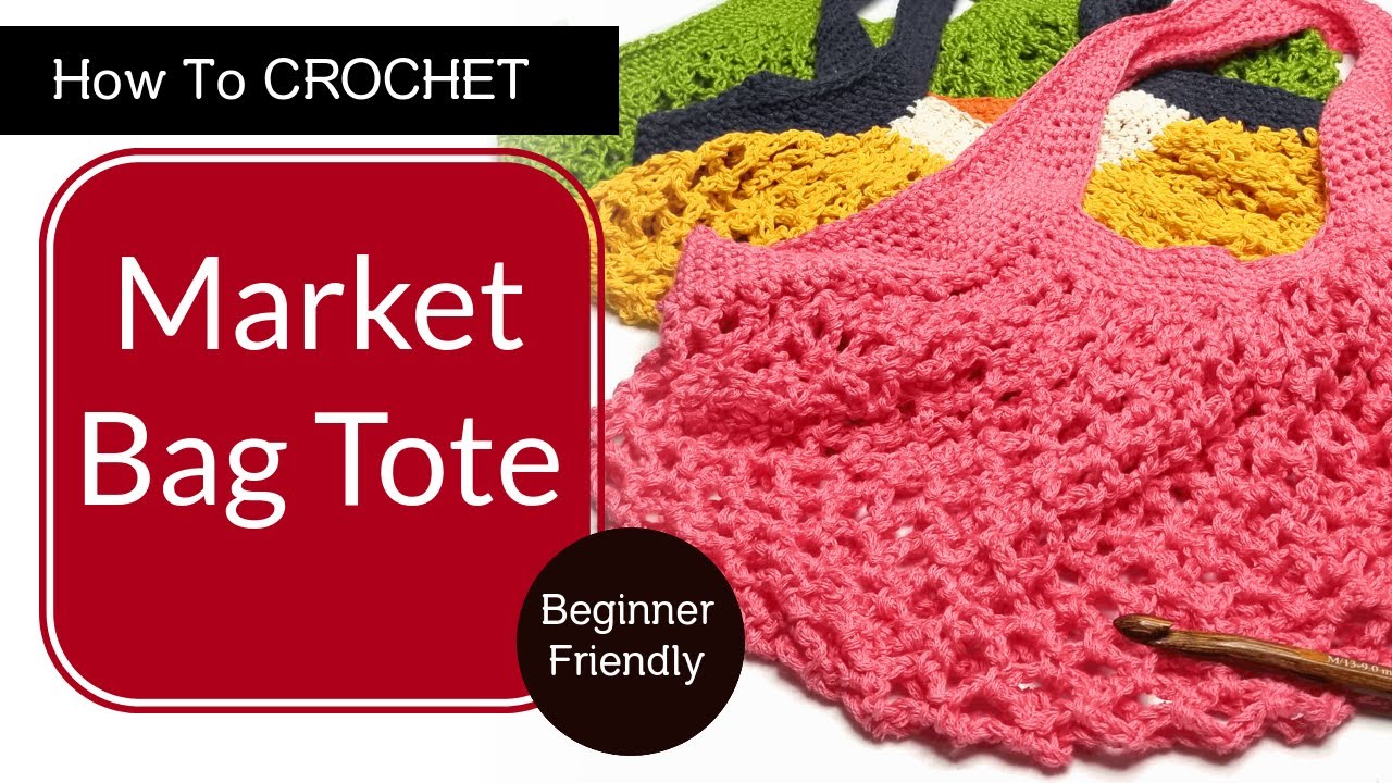 トートバッグ CROCHET LOGO SHOPPING BAG Crochet an Easy Market Shopping Tote Bag - YouTube