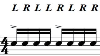 #16 Single Paradiddle Left Hand Lead LEVEL 3 100 BPM