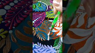 Floral Dot Art Painting Acrylic |  Dotting Tools #shorts #artwork #dotart