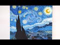 how to paint starry night in acrylic // tutorial and timelapse