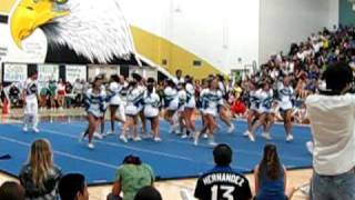 EHS JV cheer at districts.