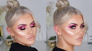 GLAM PINK MAKEUP \& HAIR TUTORIAL | JAMIE GENEVIEVE