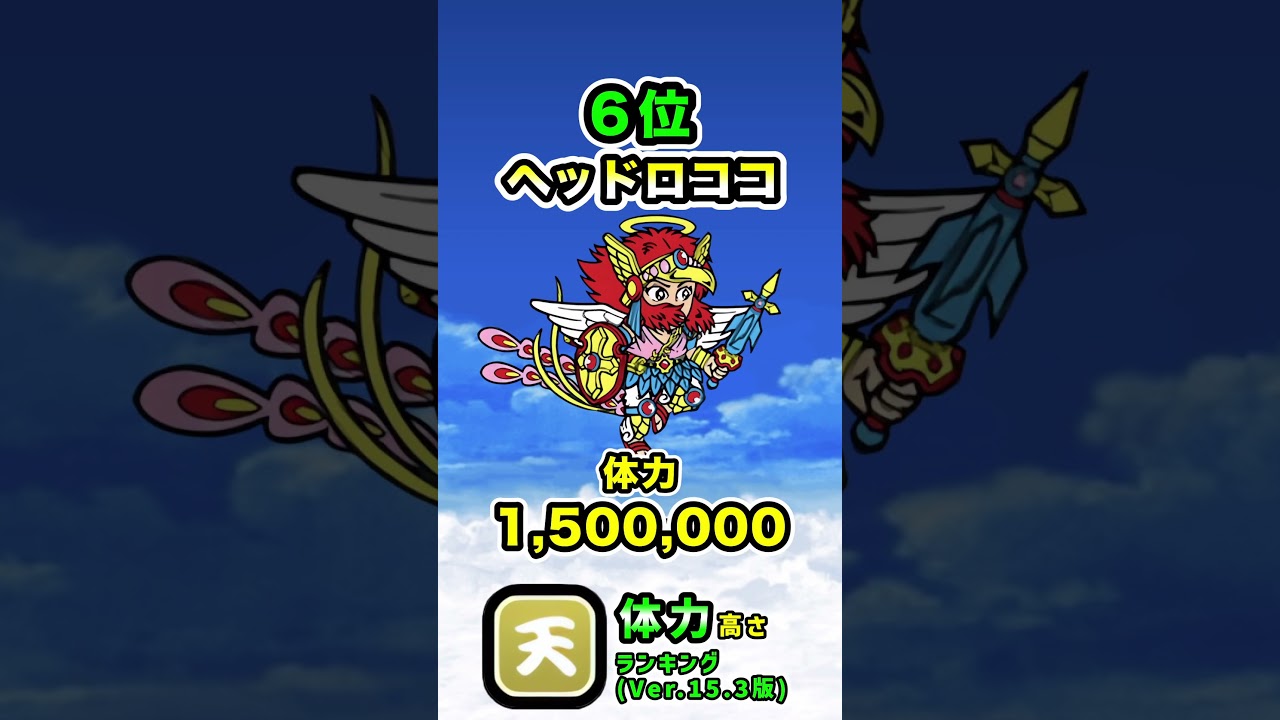 【天使 Ver.15.3版】体力の高さランキング🛡️【にゃんこ大戦争】 #にゃんこ大戦争#shorts