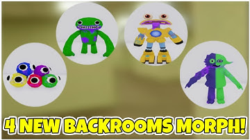 UPDATE 327 🤖 How to get ALL 4 NEW BACKROOMS MORPHS! (GRIMACE SHAKE) - Roblox