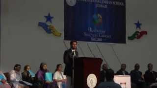 IISJ Head Boy's Investiture speech 2013-14