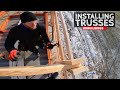 Building a Large Garage: Part 2 Installing Trusses