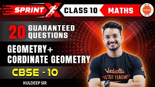 100% Guaranteed! 💯 20 Most Important Questions from Geometry + Coordinate Geometry Class 10 🔥