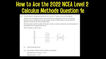 How to Ace the 2022 NCEA Level 2 Calculus Methods Question 1e