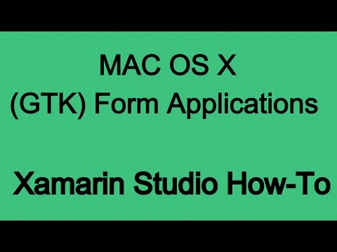 How To Create Mac OS X Form Applications (GTK) With C# (.NET)