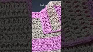 Crochet stripe button up shirt #nataliesttarcrochet #fypshorts #crochettutorial #crochetcardigan