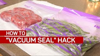 Use this hack to 'vacuum seal' any freezer bag