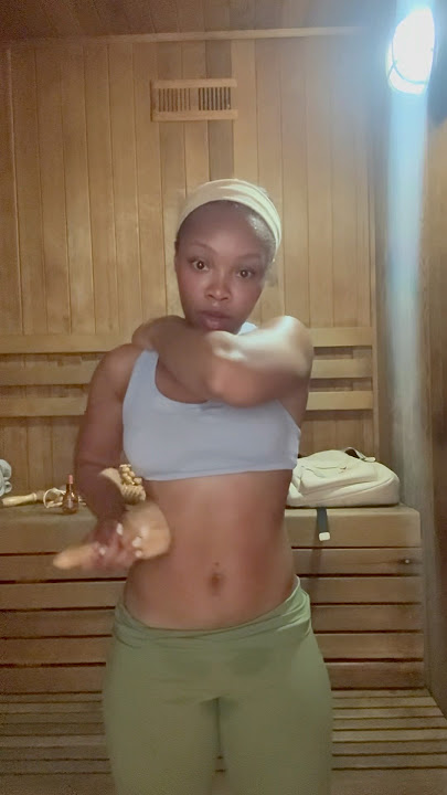 Wood therapy massage in the sauna 🔥🔥🔥
