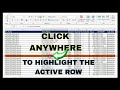 How To Highlight The Active Row With Color In Microsoft Excel