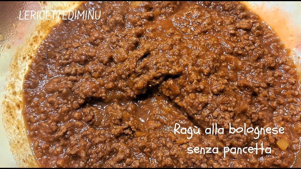 Ragù alla bolognese senza pancetta YouTube