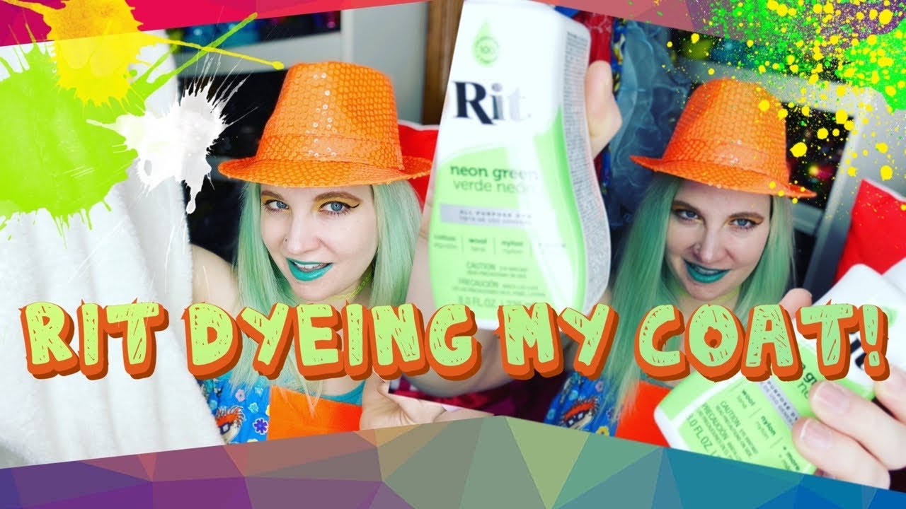 Rit Dyeing My Fleece Fur Coat Neon Green! Does It Actually Work?? YouTube