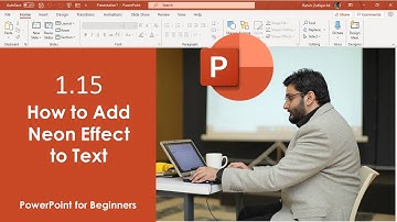 1.15 - How to Add NEON EFFECT to PowerPoint Text | FREE PowerPoint for Beginners Course