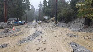 Forest Falls Hit By Another Mudslide As Heavy Rain Pounds Mountains