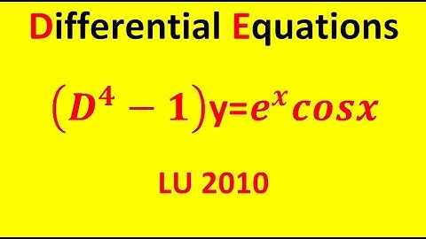 general solution of the differential equation using easiest method | lu 2010
