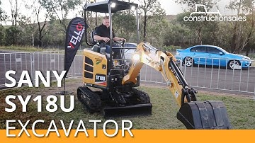 SANY reveals SY18U zero tail swing mini excavator
