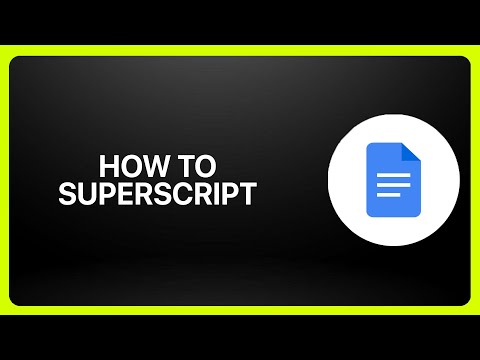 How To Superscript In Google Docs ! Tutorial