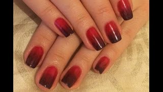 Градиентный маникюр гель-лаком / Gradient manicure