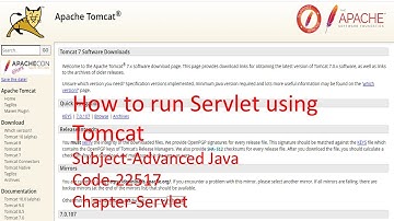 how to run servlet using tomcat