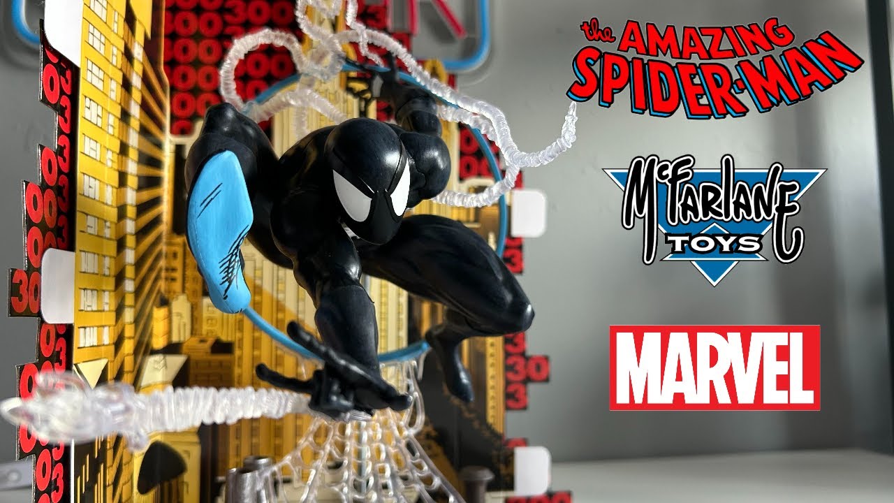 Mcfarlane Toys Marvel statue 1/6 scale Black suit Spider-Man unboxing & review