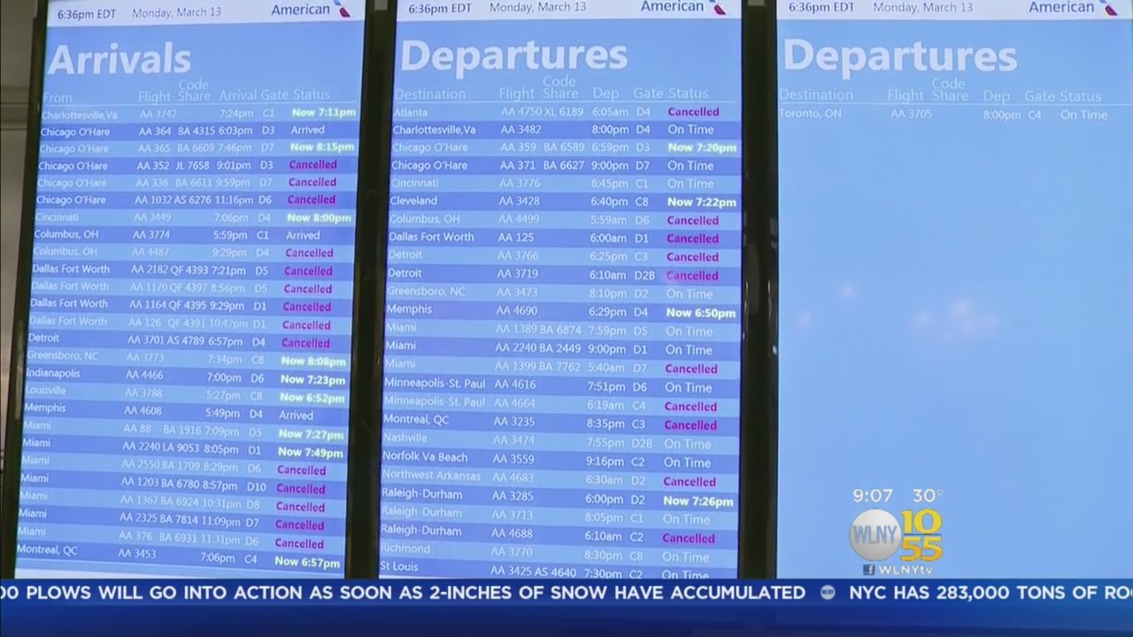 Thousands Of Flights Cancelled - YouTube