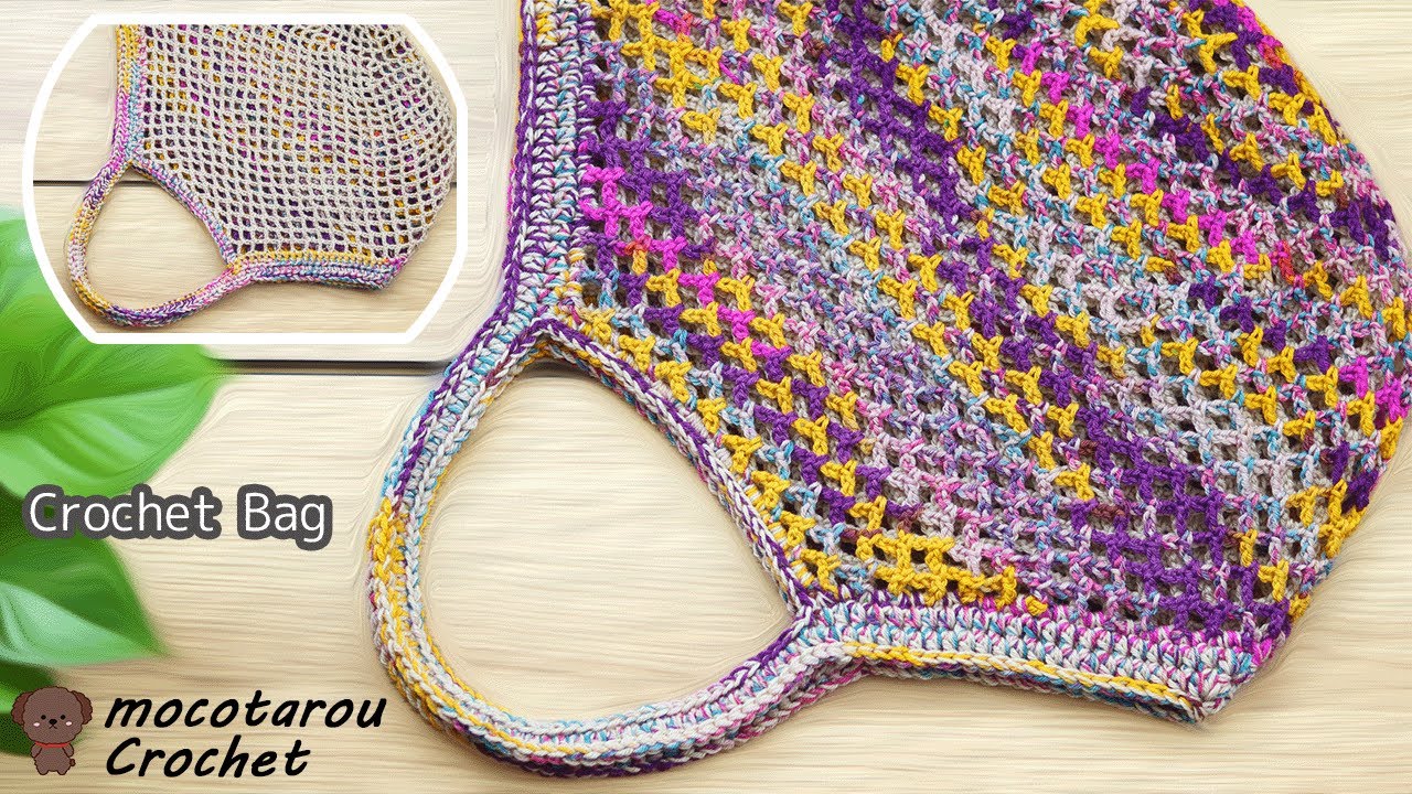 Time-consuming crochet reversible bag - YouTube