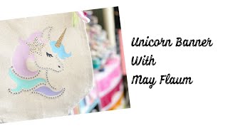 ScanNCutDX: Unicorn Rhinestone banner