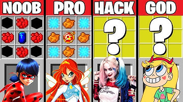 Minecraft Battle: GIRL SUPERHERO CRAFTING CHALLENGE ~ NOOB vs PRO vs HACKER vs GOD – Animation