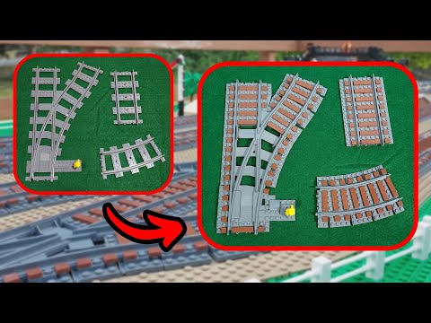 How to Ballast LEGO Train Tracks - Straights, Curves, and Switches