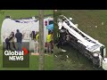 Florida bus crash: At least 8 migrant workers dead, 45 injured in sideswipe collision