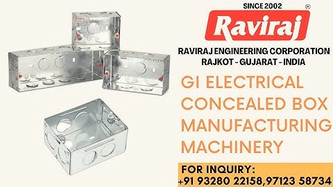 GI Electrical Concealed Box Manufacturing Machinery (+91 97123 58734)