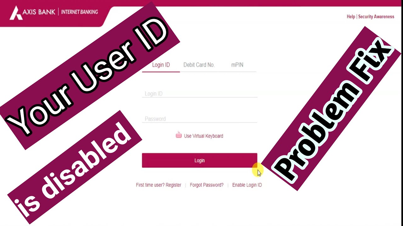 how-to-enable-axis-bank-login-id-in-hindi